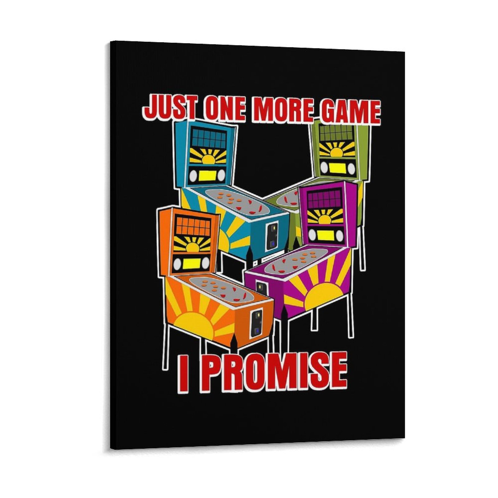 Pinball Machine - Flipperkast grap met flipperkast canvas schilderij