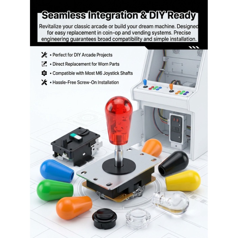 Arcade Game Vending Machine - 1 PCS M6 Joystick Amerikaanse balhoofd